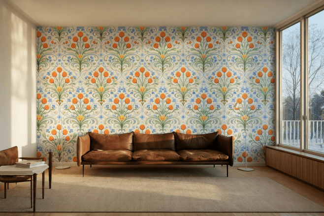 Amber Blossom Tapestry