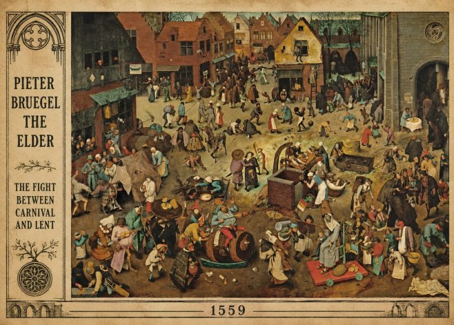 Pieter Bruegel The Fight Between Carnival and Lent I No2 - Plakát