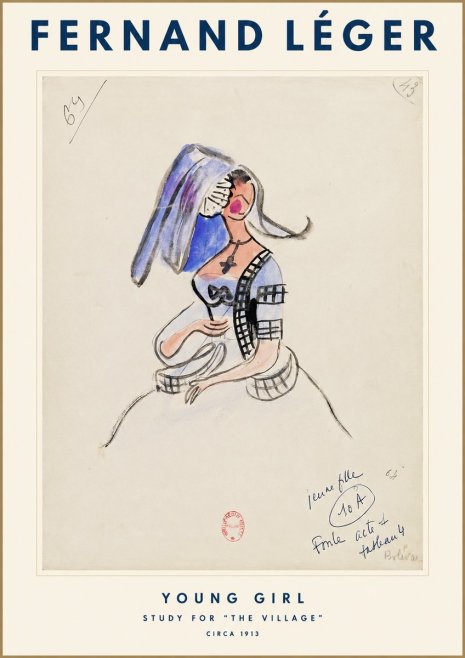 Fernand Léger Young Girl - Study for "the Village" No1 - Plakát