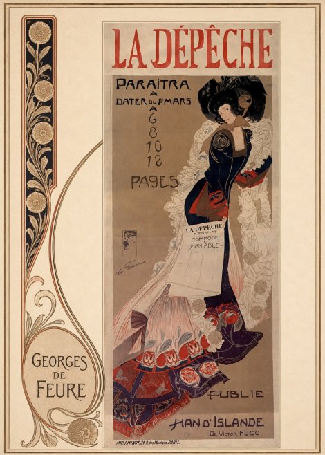 Georges de Feure La Dépêche I No6 - Plakát