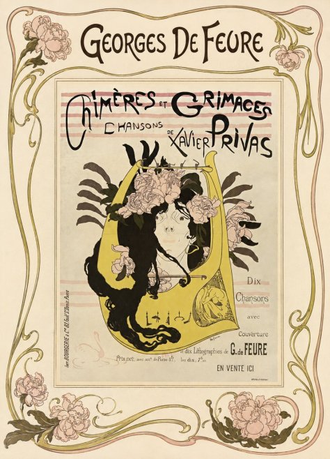 Georges de Feure Chimères Et Grimaces No1 - Plakát
