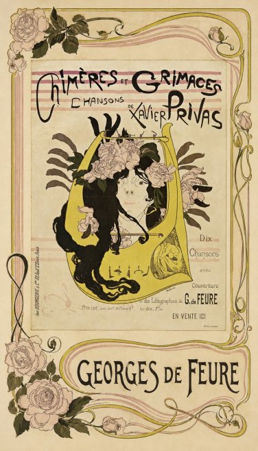 Georges de Feure Chimères Et Grimaces No2 - Plakát