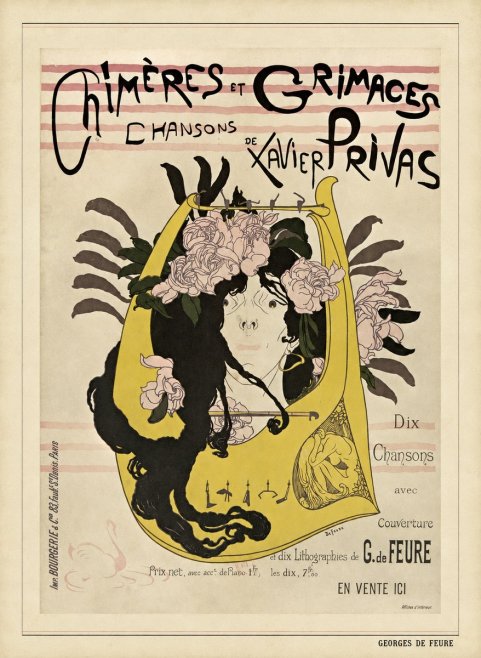 Georges de Feure Chimères Et Grimaces No5 - Plakát