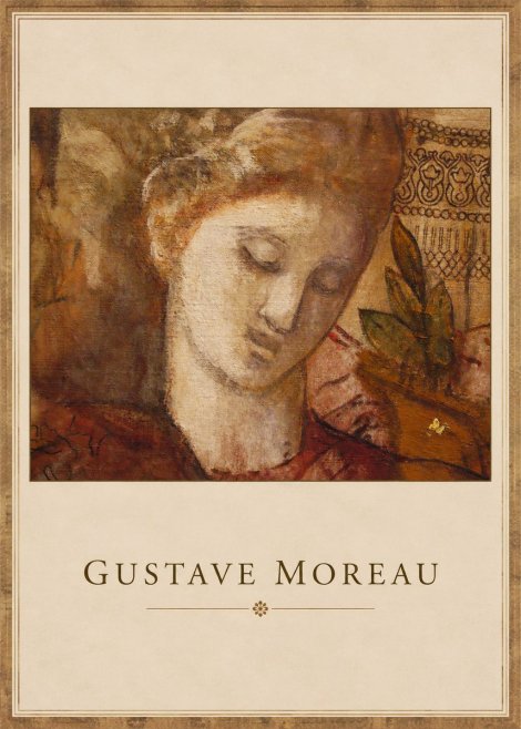 Gustave Moreau Female Head Study No1 - Plakát