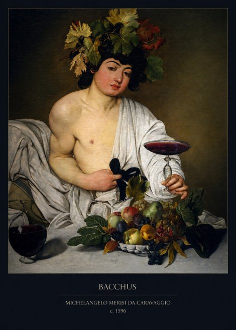 Michelangelo Merisi da Caravaggio Bacchus I No6 - Plakát