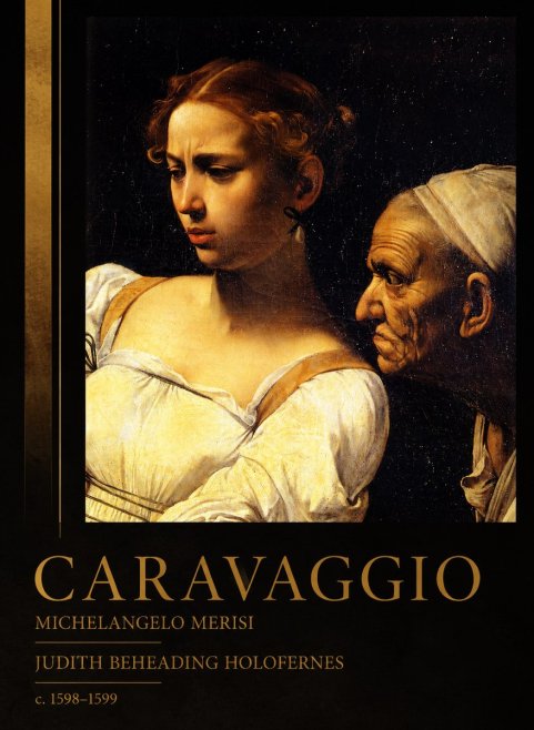 Michelangelo Merisi da Caravaggio Judith Beheading Holofernes I No2 - Plakát