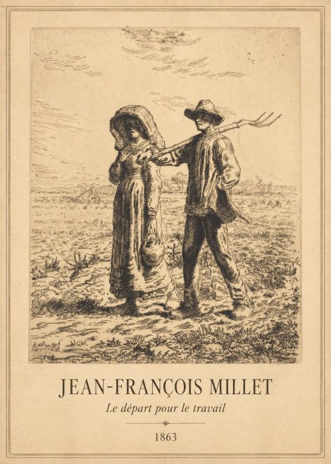 Jean-François Millet Le Départ Pour Le Travail I No1 - Plakát