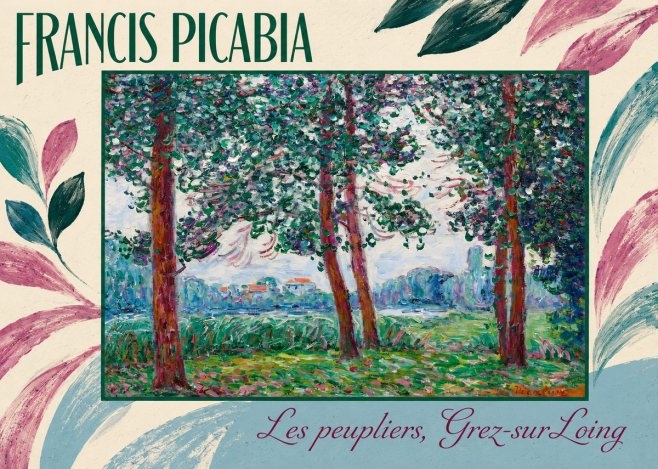 Francis Picabia Les Peupliers, Grez-sur-loing No5 - Plakát