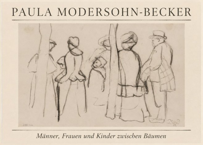 Paula Modersohn-Becker Männer, Frauen Und Kinder Zwischen Bäumen No1 - Plakát