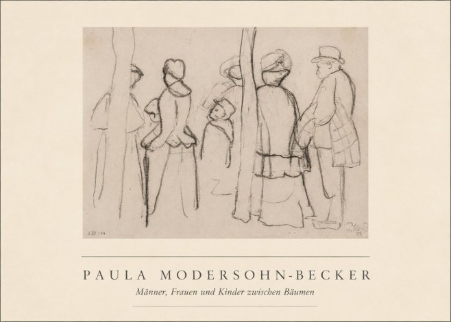 Paula Modersohn-Becker Männer, Frauen Und Kinder Zwischen Bäumen No4 - Plakát