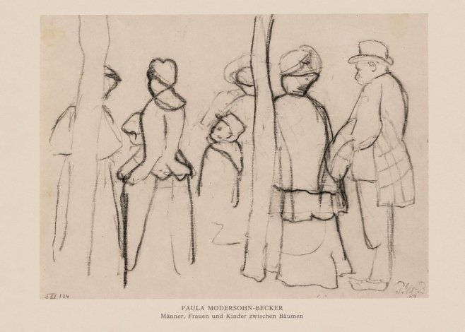 Paula Modersohn-Becker Männer, Frauen Und Kinder Zwischen Bäumen No6 - Plakát