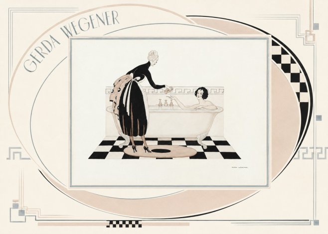 Gerda Wegener Woman in Bathtub No3 - Plakát