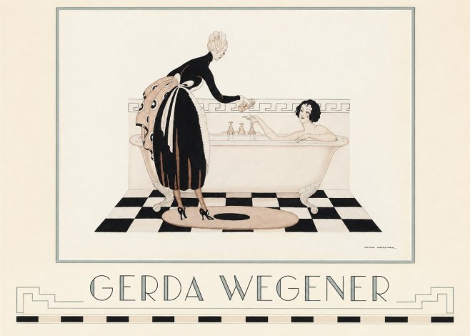 Gerda Wegener Woman in Bathtub No5 - Plakát