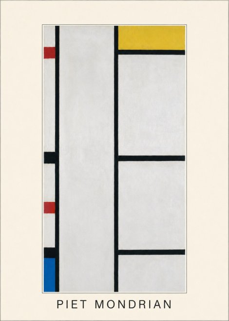 Piet Mondrian Composition with Red, Yellow, and Blue No3 - Plakát