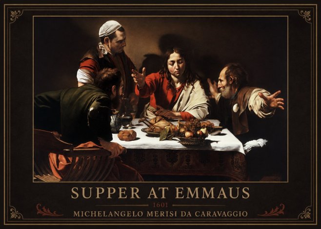 Michelangelo Merisi da Caravaggio Supper at Emmaus No1 - Plakát