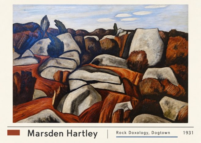 Marsden Hartley Rock Doxology, Dogtown No2 - Plakát