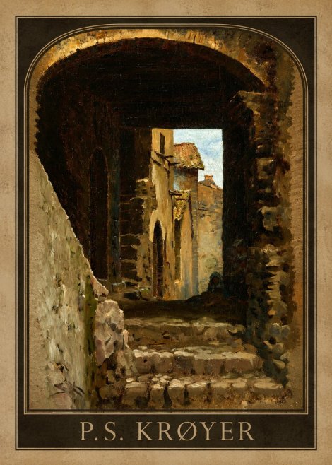 P.S. Krøyer Archway in an Italian Street No1 - Plakát