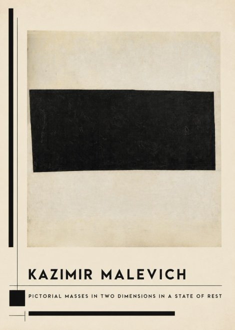 Kazimir Malevich Pictorial Masses in Two Dimensions in a State of Rest No1 - Plakát