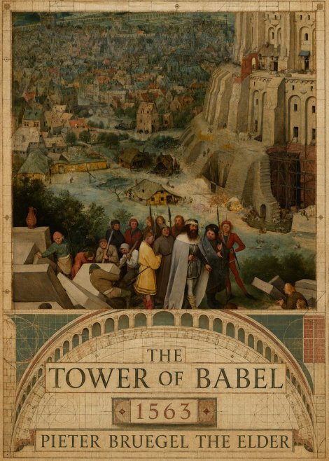Pieter Bruegel The Tower of Babel I No2 - Plakát