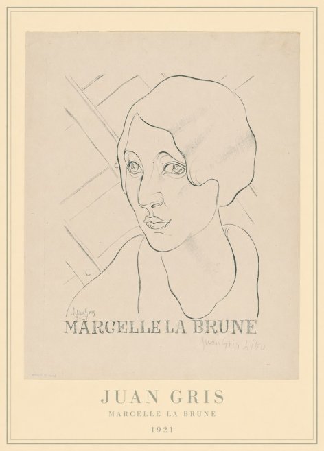 Juan Gris Marcelle La Brune I No4 - Plakát