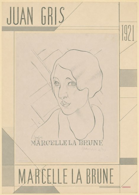 Juan Gris Marcelle La Brune I No5 - Plakát