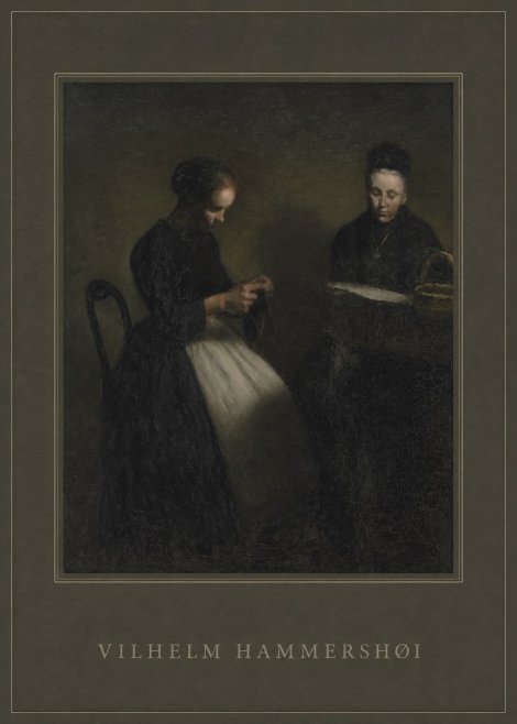 Vilhelm Hammershøi Two Women Knitting No4 - Plakát