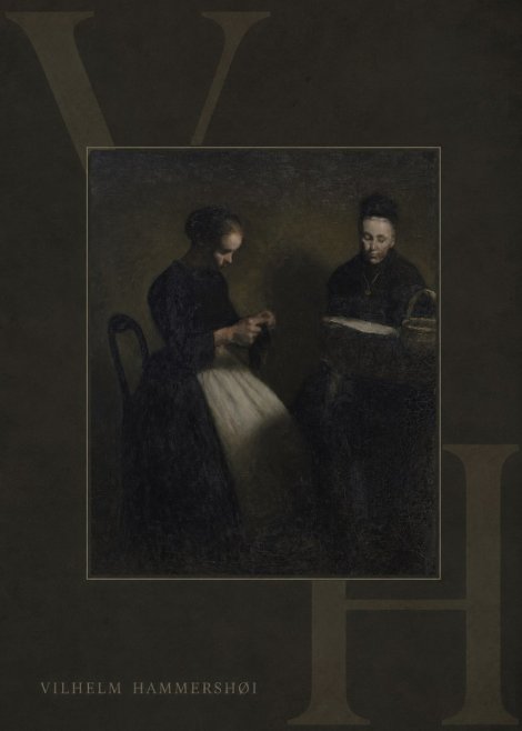 Vilhelm Hammershøi Two Women Knitting No5 - Plakát