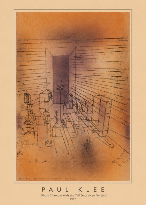 Paul Klee Ghost Chamber with the Tall Door (New Version) No3 - Plakát
