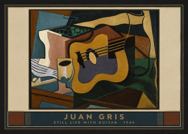 Juan Gris Still Life with Guitar No5 - Plakát
