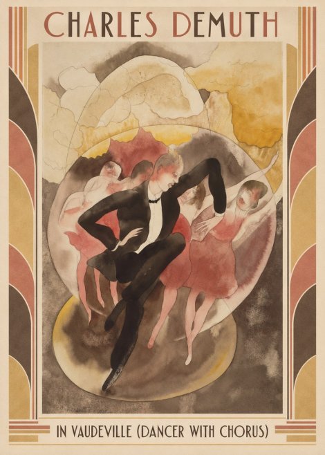 Charles Demuth In Vaudeville (Dancer with Chorus) No1 - Plakát