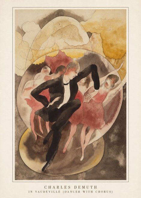 Charles Demuth In Vaudeville (Dancer with Chorus) No4 - Plakát
