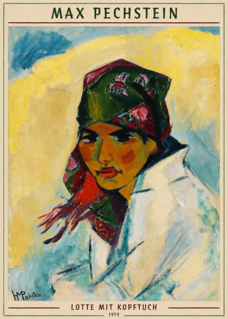 Max Pechstein Lotte Mit Kopftuch 1919 No6 - Plakát