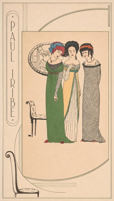 Paul Iribe Three Women in Fashion No2 - Plakát