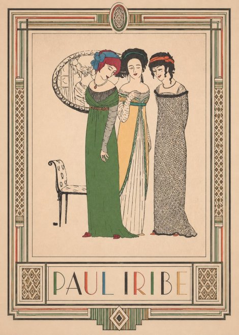 Paul Iribe Three Women in Fashion No3 - Plakát