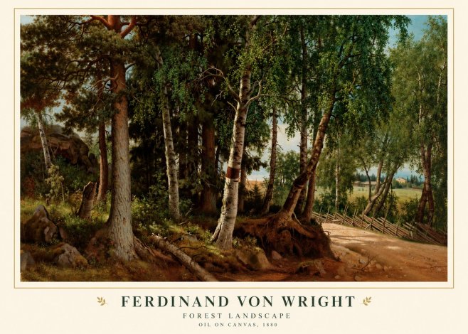 Ferdinand von Wright Forest Landscape No1 - Plakát
