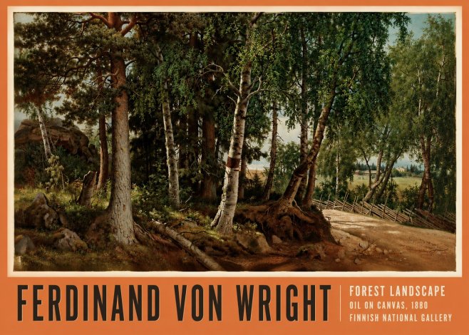 Ferdinand von Wright Forest Landscape No3 - Plakát