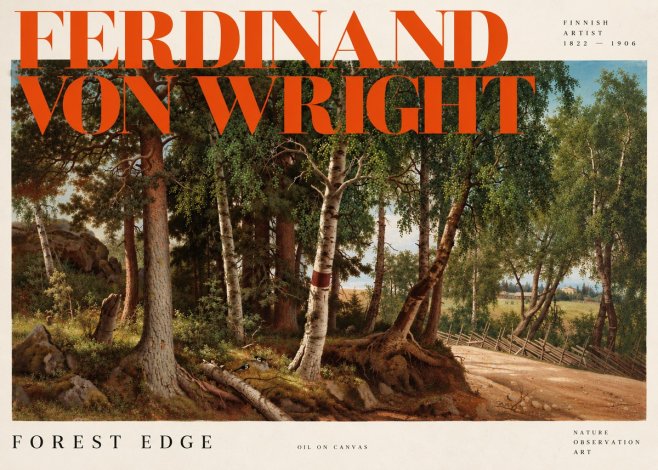 Ferdinand von Wright Forest Landscape No6 - Plakát