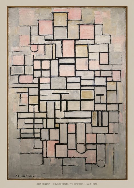 Piet Mondrian Composition No. Iv / Composition No. 6 No6 - Plakát