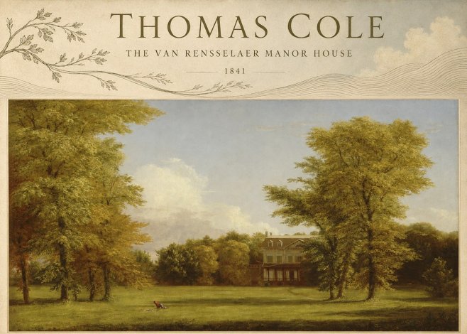 Thomas Cole The Van Rensselaer Manor House - 1841 No3 - Plakát