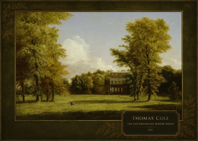 Thomas Cole The Van Rensselaer Manor House - 1841 No4 - Plakát