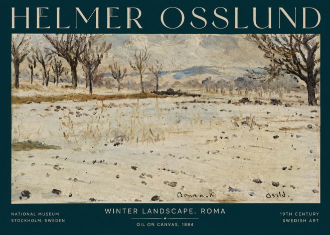 Helmer Osslund Winter Landscape. Roma No3 - Plakát