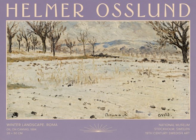 Helmer Osslund Winter Landscape. Roma No5 - Plakát