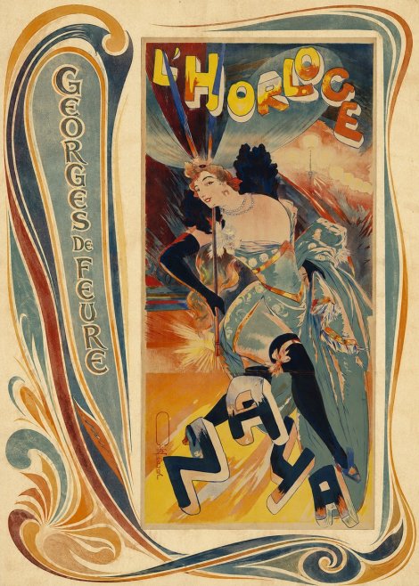 Georges de Feure L'horloge I No3 - Plakát