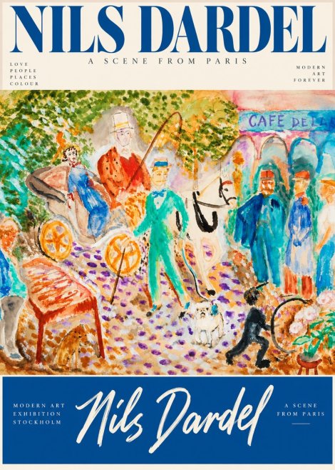 Nils Dardel A Scene from Paris No3 - Plakát