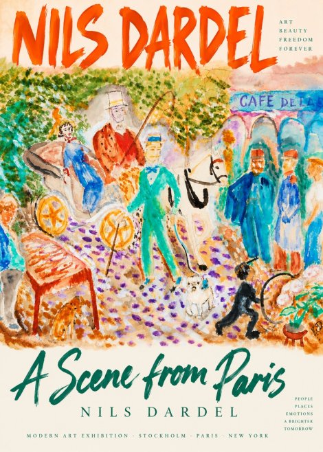 Nils Dardel A Scene from Paris No4 - Plakát
