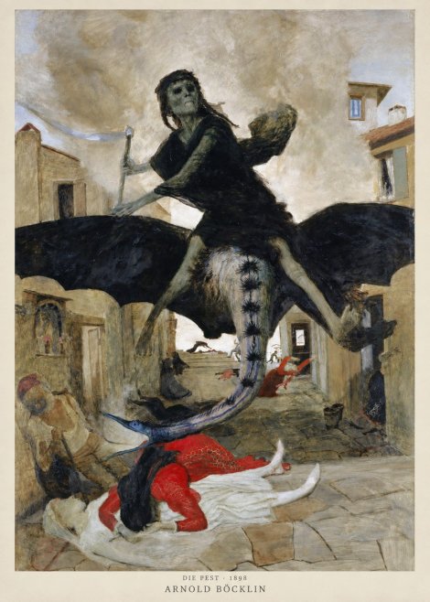 Arnold Böcklin Die Pest I No2 - Plakát