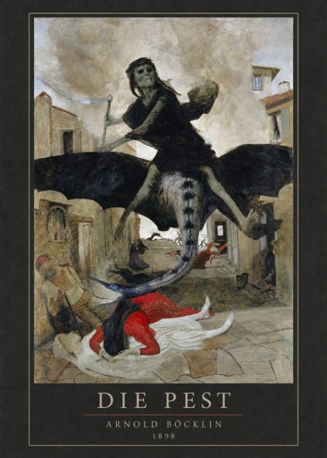 Arnold Böcklin Die Pest I No3 - Plakát