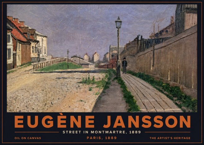 Eugène Jansson Street in Montmartre, 1889 No5 - Plakát