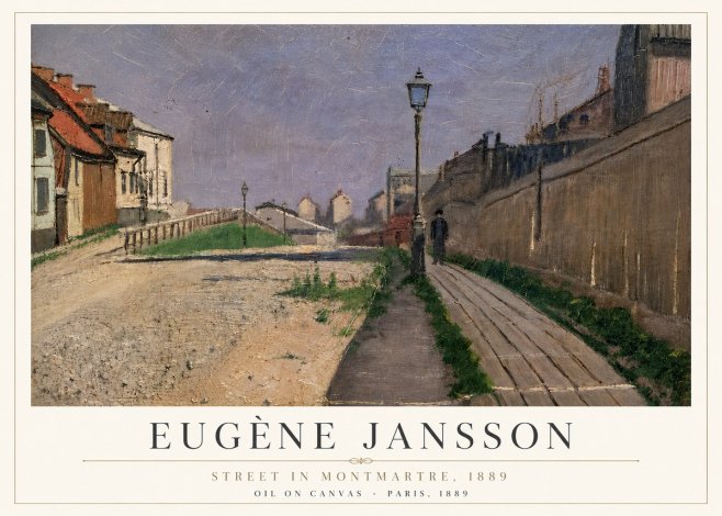 Eugène Jansson Street in Montmartre, 1889 No6 - Plakát