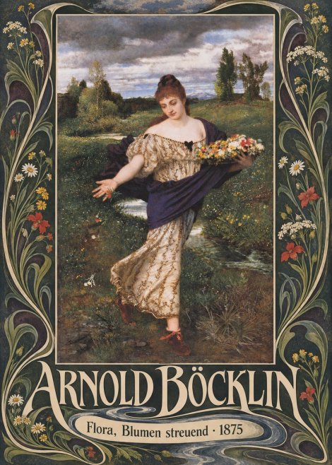 Arnold Böcklin Flora, Blumen Streuend I No5 - Plakát